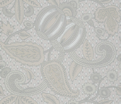 Little Greene Pomegranate Behang National Trust Papers&nbsp;Grey Scale