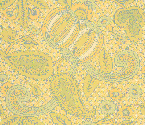 Little Greene Pomegranate Behang National Trust Papers&nbsp;Citron