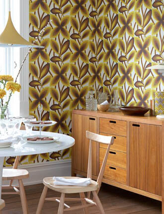 Little Greene Starflower behang - Platinum