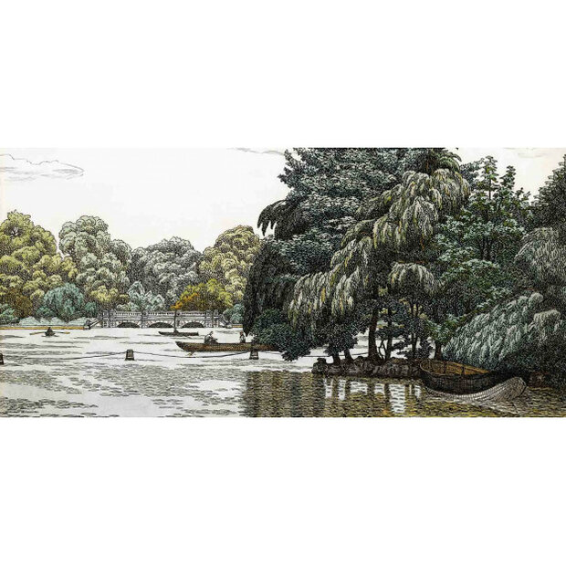 Les Dominotiers The Serpentine Behang