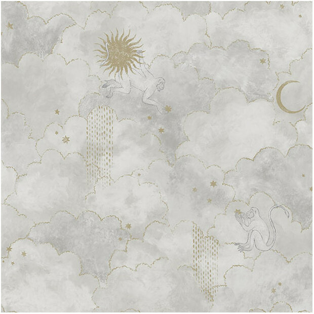 Les Dominotiers Stars and Monkeys Behang