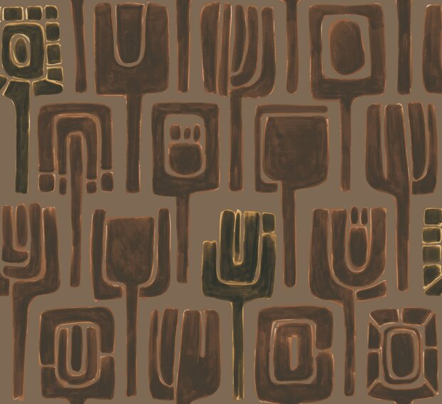 ELITIS&nbsp;Totem Behang&nbsp;Initation behang collectie TP_310_01