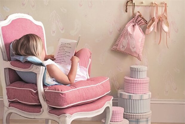 behang little sanderson ballet shoes meisjes kamer behang