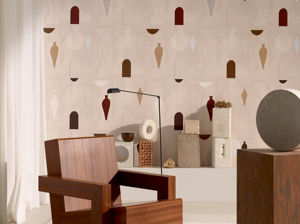 Aster&eacute; Terrazzo De Papier Behang 01