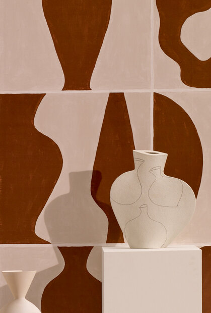 Aster&eacute; Carreaux De Terre Behang