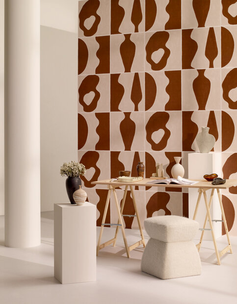 Aster&eacute; Carreaux De Terre Behang