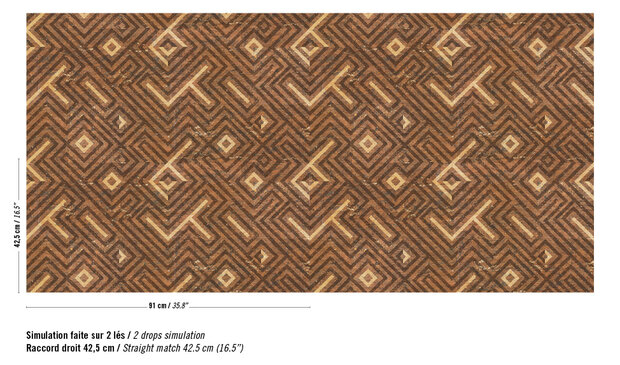 ELITIS Labyrinthe Behang Essence de Liege Collectie RM-988-20