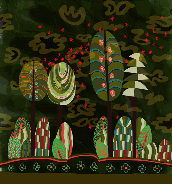 ELITIS Vol au Dessus du Paradis 01 Paneelbehang (TP_327_01)