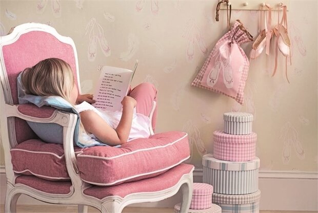 behang little sanderson ballet shoes meisjes kamer behang