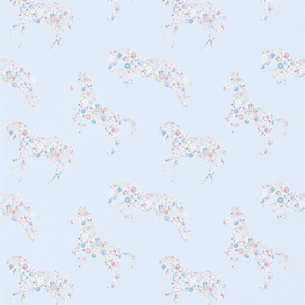 behang little sanderson Pretty Ponies blauw