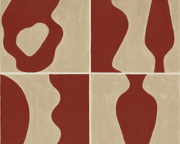 Aster&eacute; Carreaux De Terre Behang