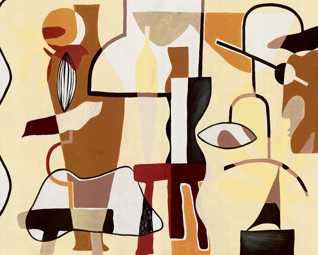 Aster&eacute; En Equilibre Behang 01 AST_NT_028_01