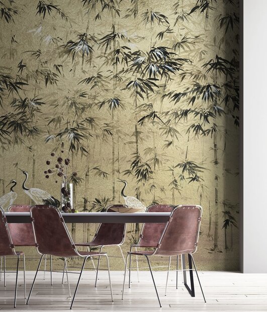 Coordonne Garzas Gold behang 9600010 sfeer