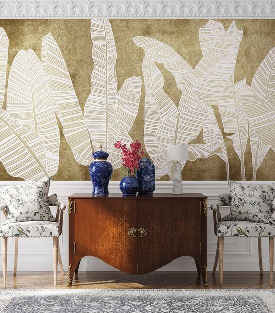 coordonne Copacabana-Gold behang 9600900 sfeer