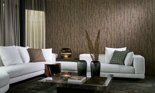 ARTE Massif Behang - Dark Terracotta