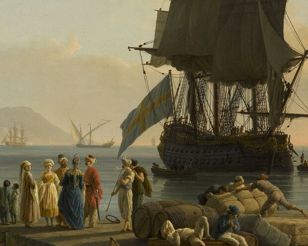 Papier De Paris Marine Au Soleil Coucant Behang