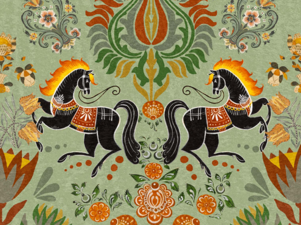 Mind the Gap The Folk Parade Behang