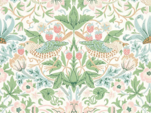 Morris Simply Strawberry Thief Behang 217061