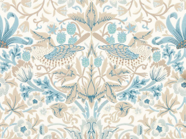 Morris Simply Strawberry Thief Behang 217060