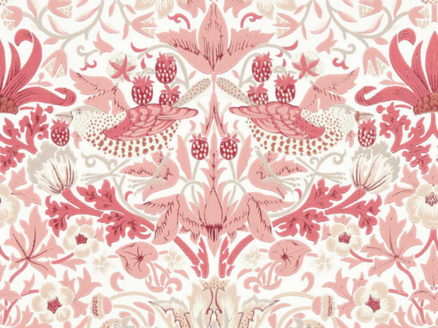 Morris Simply Strawberry Thief Behang 217059
