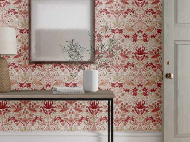 Morris Simply Strawberry Thief Behang