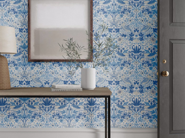 Morris Simply Strawberry Thief Behang