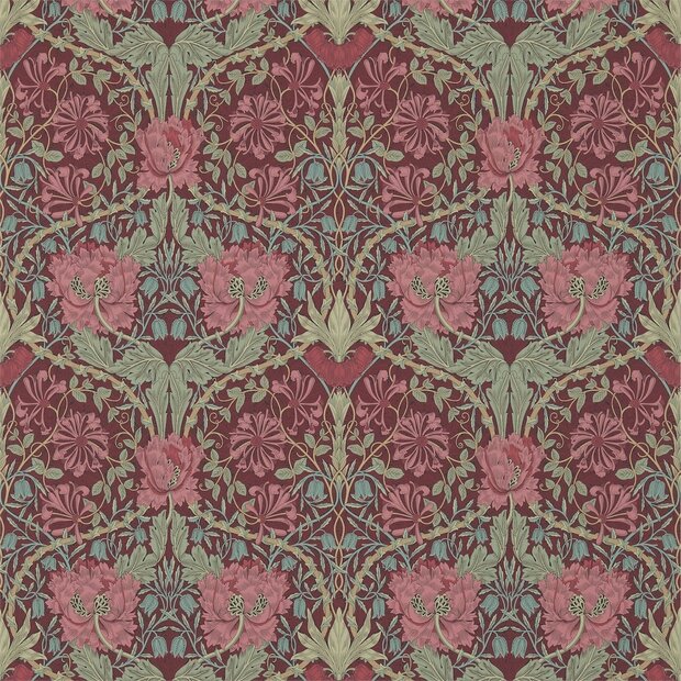 behang william morris &amp; Co. Honeysuckle &amp; Tulip DM3W214703 archive III 3