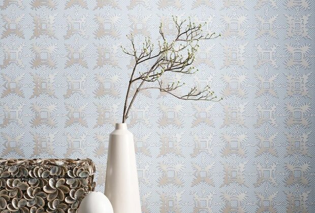 jim thompson snowflake soft sky behang jt021068003 tony duquette sfeer