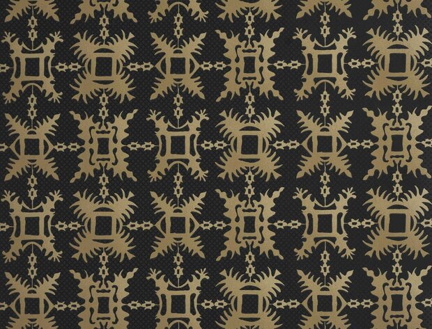 jim thompson snowflake black gold behang jt021068006 tony duquette