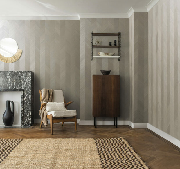 ARTE Chevron Behang Hout SYC3140