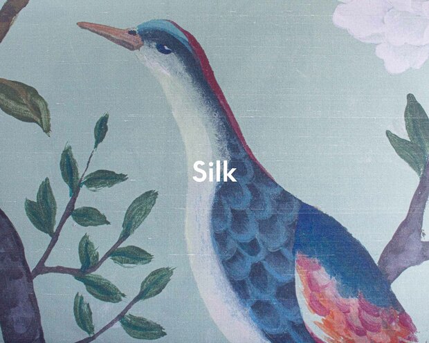 Coordonne Edo Aqua zijden behang linnen behang