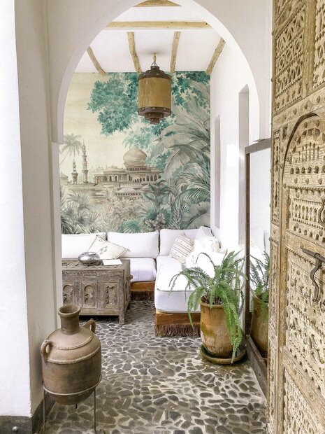 Coordonne Taj Mahal Behang Zijde Spring A00333