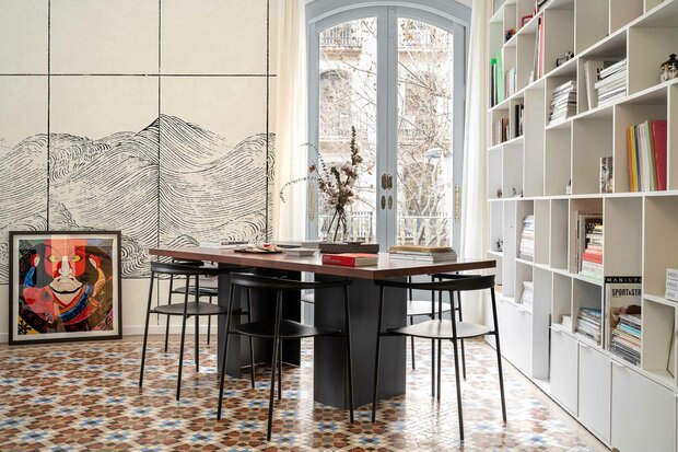 Coordonne Waves Behang Linnen A00335