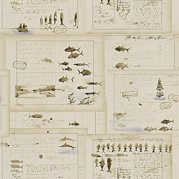 Ralph Lauren Captains Log Behang - Parchment PRL5025/02