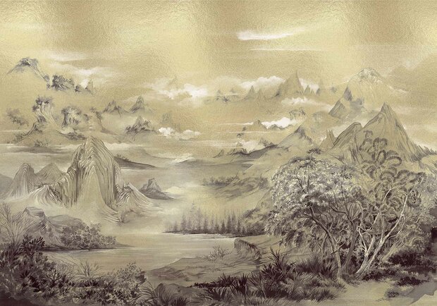 Coordonne Kami Behang - Gold 9600030