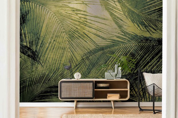 Coordonne Palms Behang - Silver 9600601