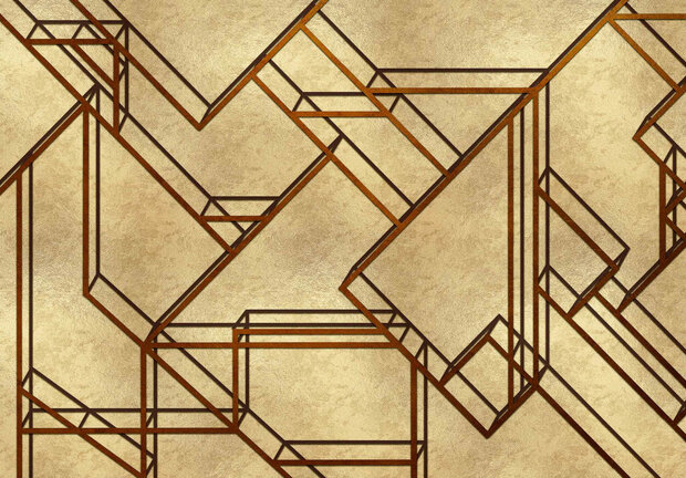 Coordonne L-Geometric Behang - Gold 9600400