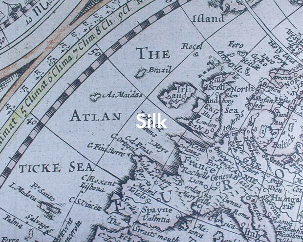 Coordonne Historical Map Papyrus Behang - Zijde