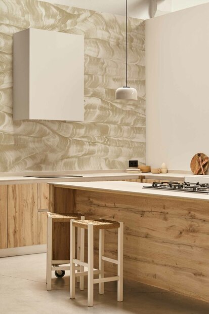 Coordonne Sand Waves Swan Behang Linnen A00332L