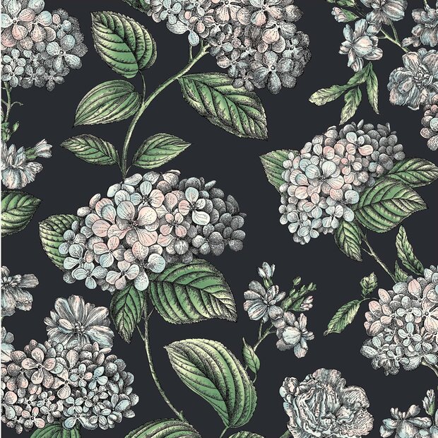 Fornasetti Ramo di Ortensia Behang 123/8038