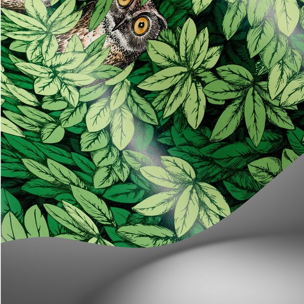 Fornasetti Foglie e civette Behang 123/11054