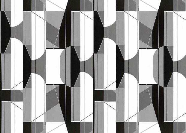 Coordonne Pythagoras Khaki  Behang - Linnen A00341S