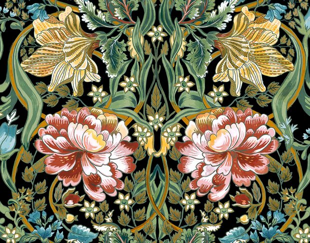 Coordonne Belle-epoque Black Behang 8800012