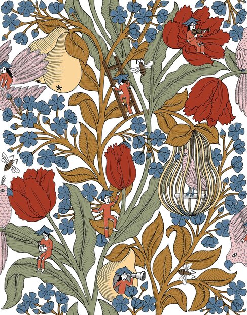 Coordonne Neo-belle-epoque White Behang 8800014