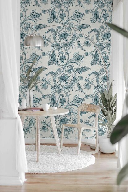 Coordonne Mithology Blue Behang 8800022