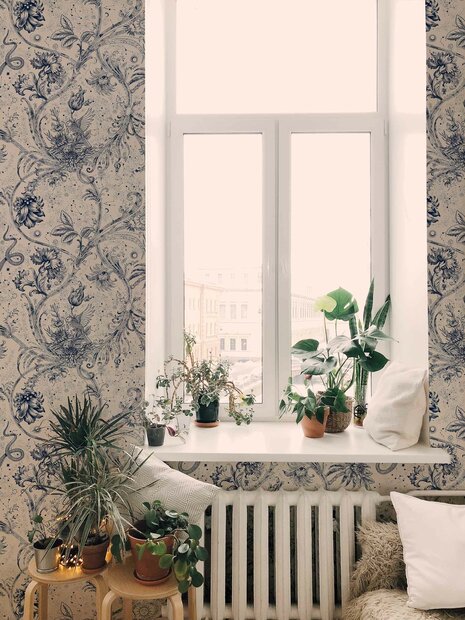 Coordonne Neomithology Blue Behang 8800025