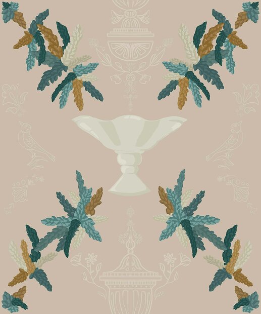 Coordonne Neorococo Beige Behang