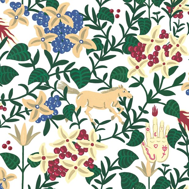 Coordonne Neoflowery White Behang 8800044