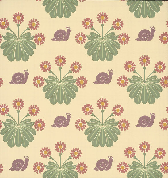 Little Greene Burges Snail Travertine Behang