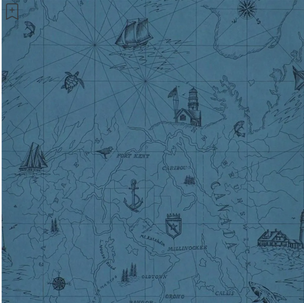 Ralph Lauren Shipping Lanes Map Behang - Atlantic PRL5027/03